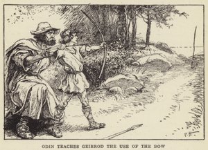 Odin teaches Geirrod the Use of the Bow by Paul Hardy