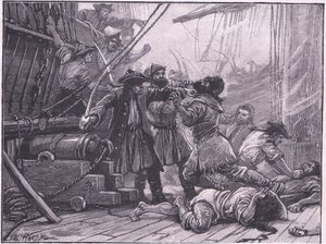 Revenue Cutters Capturing an American Smuggling Vessel