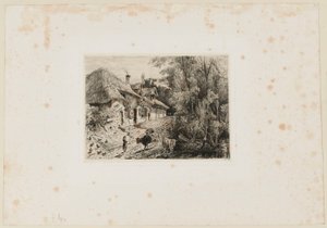 Cottage of Old Trouville. Beraldi 82 IFF 32 by Paul Huet