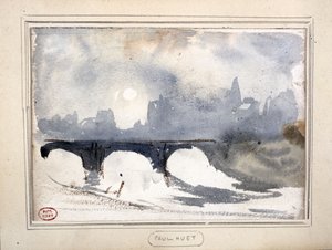 Winter Morning near the Pont Neuf by Paul Huet
