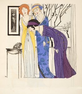 Three Empire Line Dresses from Les Robes de Paul Poiret, pub. 1908 by Paul Iribe