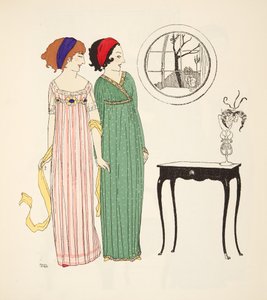 Two empire line day dresses from Les Robes de Paul Poiret by Paul Iribe