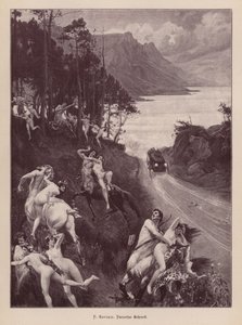 Satyrs and Nymphs Frightened by a Motor Car by Paul Jean Gervais