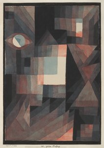 Abstract. Red/Green Gradation with some cinnabar in vertical format by Paul Klee