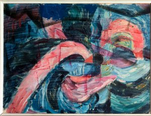 Arriving at the Banks of a Stream and Building a Bridge by Paul Klee
