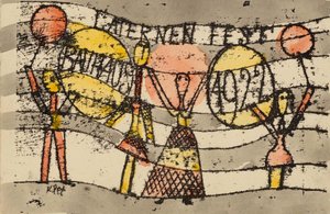 Laternenfest Bauhaus 1922 by Paul Klee