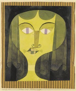 Portrait of a violet-eyed woman