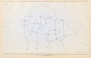 Zur Gruppe geschlungen Enlacés en un groupe by Paul Klee