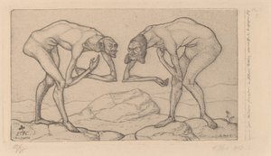 Two Men Meet, Each Believing the Other to Be of Higher Rank by Paul Klee
