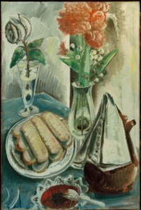 Still Life with Coffee Pot, Flowers, and Pastries by Paul Kleinschmidt