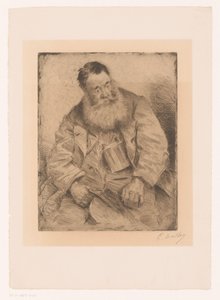 Portrait of a Seated Man with Beard by Paul Mathey (signed by artist)