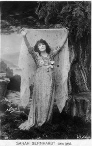 Henriette Rosine Bernard aka Sarah Bernhardt (1844-1923) as Izëyl, postcard