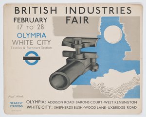 A London Underground Poster Advertising the British Industries Fair by Paul Nash
