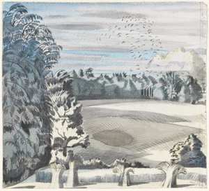 Landscape with Rooks, c.1913-14 by Paul Nash