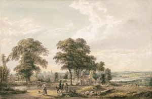 Approaching Rochester and the Medway by Paul Sandby