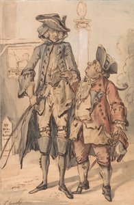 Caricature of George Bubb Dodington and Sir Thomas Robinson by Paul Sandby