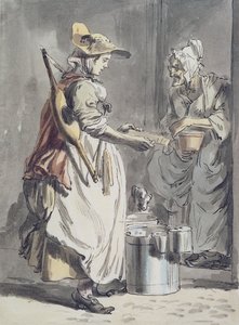 London Cries: A Milkmaid, c.1759