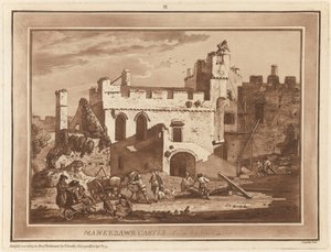 Manerbawr Castle from the Inward Court by Paul Sandby