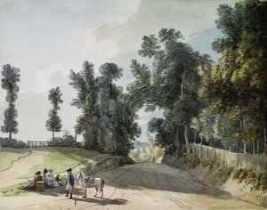 On the Road to Tonbridge: Travellers Resting on a Band Beside the Road