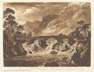 Pont-y-Pair over the River Conway above Llanrwst in the County of Denbigh by Paul Sandby