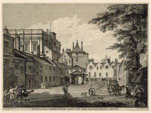 Scotland Yard with part of the Banqueting House by Paul Sandby