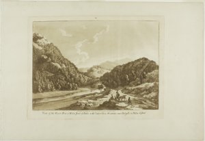 View of the River Dee 3 Miles Short of Bala, with Cadar-Idris Mountain near Dolgelli 30 Miles Distant, plate nine from Twelve Views in Wales by Paul Sandby