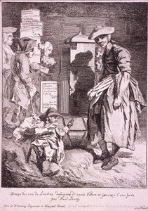 Woman with a Raree Show, Cries of London, 1760 by Paul Sandby