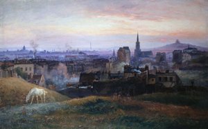 Panoramic view of Paris, seen from Ménilmontant
