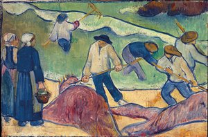 Small Landscape with Seaweed Fishermen by Paul Sérusier