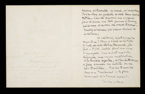 Autograph letter to Claude Monet, 21 July 1920 by Paul Signac