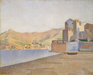 The City Beach, Collioure, Opus 165. 1887 by Paul Signac
