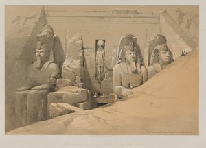 Egypt and Nubia, Volume II: Front Elevation of the Great Temple of Aboo Simbel, Nubia by Paul Signac
