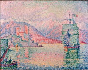 Harbor of Antibes in Evening Light by Paul Signac