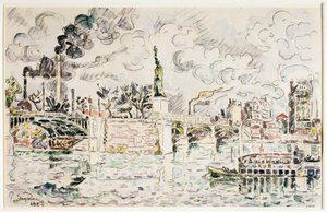 The Grenelle Bridge in 1927 by Paul Signac