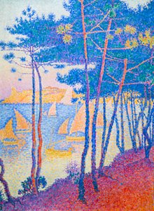 Sailing boats and pine trees