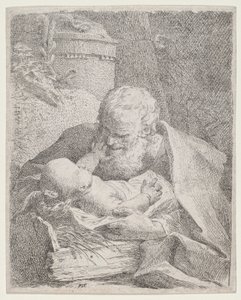 Saint Joseph with the Christ Child by Paul Troger