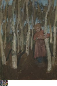 Girl in a Birch Forest by Paula Modersohn Becker