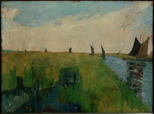Hamme Landscape with Peat Boats