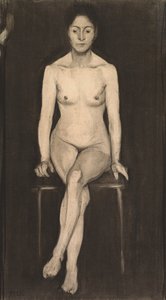 Seated Female Nude Self-Portrait by Paula Modersohn Becker