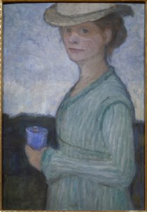 Self-Portrait with Blue Glass