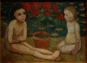 Two Seated Nude Children