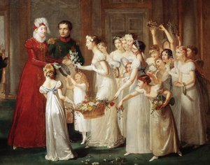 The arrival of Marie-Louise and Napoleon I Bonaparte in Compiegne on 28/03/1810