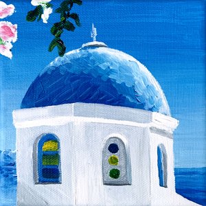 Blue Dome Church by Pauline Wegman | Key and Sea Creative