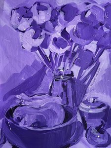 Purple Floral Still Life