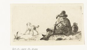 Man with Dog by Paulus Charles Gerard Poelman