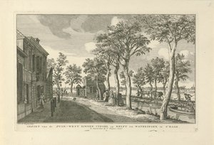 View of the Southwest Inner Canal (South Wall) in The Hague by Paulus Constantijn la Fargue
