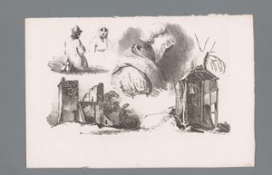Three Figures and Two Ruins