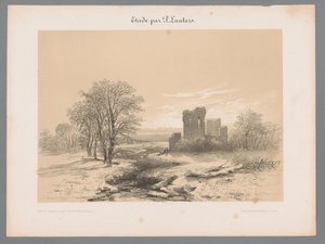 Landscape with Ruin (Studies by Paulus Lauters) by Paulus Lauters