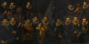Officers and Other Civic Guardsmen of the IIIrd District of Amsterdam, Under the Command of Captain Jacob Gerritsz Hoyngh and Lieutenant Nanningh Florisz Cloeck by Paulus Moreelse