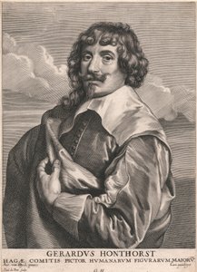 Gerardus Honthorst, Comitis Pictor Humanarum Figurarum Majoru by Paulus Pontius